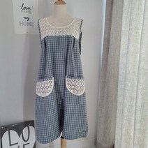 누홈 벨라 맞주름 원피스앞치마, 레드