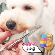 [국내제조]얼굴컷전용 왼손 애견미용가위 5종, 왼손 꼬마숱가위(커팅률 하)