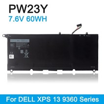 ETESBAY PW23Y 90V7W DELL XPS 13 9360 9350 13D 9343 RNP72 JD25G JHXPY RWT1R P54GTP1GT 5K9CP DIN02 7.6, CHINA_PW23Y