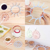 분홍 실리콘냄비받침대 1p 찌개 깔개 컵받침대 만들기 실리콘받침 냄비받침만들기 뚝배기받침대 뚝배기받침 귀