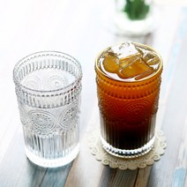레트로 크리스탈 컵 홈카페 유리컵, 크리스탈M