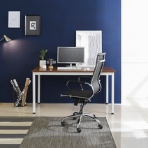 TS-04 LPM 책상 1200x600 철제 컴퓨터 사무용 게이밍 데스크, 화이트프레임/라이트월넛