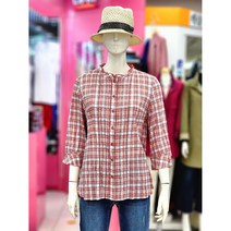 올리비아로렌 올리비아로렌 면 체크 블라우스 VVCNLXM4161 NC송파점