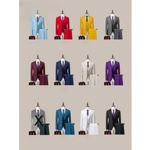 고급 정장 남자 비즈니스 남성 정장 13 가지 색상 5XL (재킷 + 조끼 + 바지) 3 피스 신랑 웨딩 단색 정장