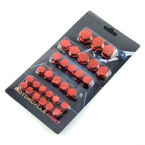 오토바이 프레임 부품 30 개/대 오토바이 액서리 헤드 스크류 너트 Electroplated Cap Cover Yamaha Kawasa, 05 빨간