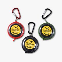 [하이타이드] 카라비너 소형 포켓 휴대용 줄자 150cm, 블랙