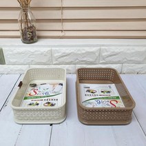 THF260216 네트망 라탄다용도수납 정리함 라탄바스켓6호 랜덤방송 바구니 볼가 계육 감자, 1