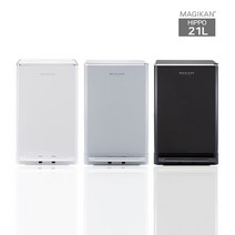 매직캔 크롬 히포 21L-MH250 4중냄새차단 휴지통 신형, MH250WCR /화이트