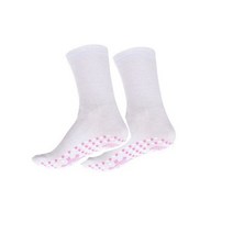 울양말 스마트 메리노 등산 수면 발열 여성 자기 난방 자기 양말 자기 가열 양말 투어 자기 치료 마사지 양말 따뜻한 겨울 양말, 1쌍, 하얀