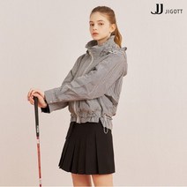 JJ지고트 깅엄 체크 프릴 후드 점퍼 GLAP0JP10