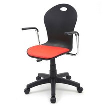 체어포커스 클래식 RT-ARM 팔걸이 회전의자 메쉬, 블랙바디 레드