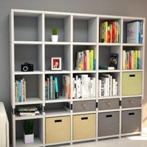 거실책장 공간분리책장 낮은책꽂이 더크린 DIY 1 L5 4h1 서재장 좁은 수납함, 블랙