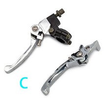 바이크 오토바이 페어 22mm 7/8 블랙 실버 오른쪽 왼쪽 브레이크 핸들 레이싱 마스터 실린더 펌프 레버 알루미늄 유니버설, [03] C