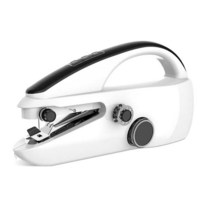 미니재봉틀 핸드미싱기 가정용미싱기 오버로크 박음질 휴대용 재봉틀 전기 의류 빠른 바느질 가정용 여, 01 WHITE