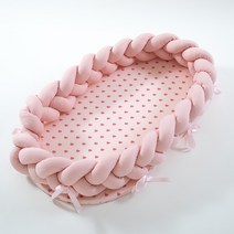 수동 아기요람침대 아기 요람 침대 접다 멀티 컬러, 핑크색 하트 모양, 90*50*15cm