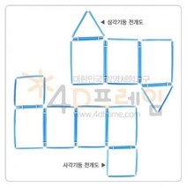 포디랜드 포디프레임 4D 삼각기둥+사각기둥전개도 수학준비물