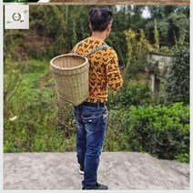 수납 바구니 멜빵 광주리 대나무라탄 농용 수작업 어른 채취함 차잎 가정용 야채구매 대나무로써 버리다 1634008252, 정밀하게 편집함 미니 사이즈 (롱 3
