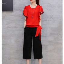 리더퀸 1-H-92 여성투피스 7부바지 투피스 바지 정장 세트