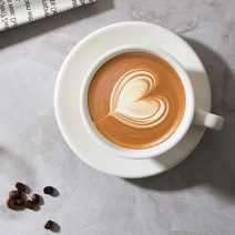 1300K 시라쿠스 뉴욕 화이트 카페라떼잔 세트 320ml