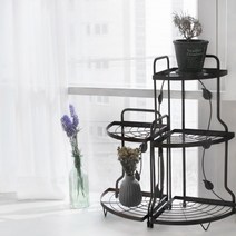 이케아 2단 3단 엔틱 인테리어 철제 코너 선반 다용도 거치대 거실 주방 욕실 정리 수납