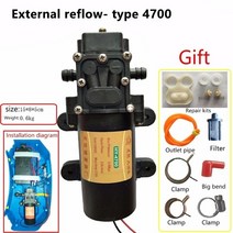 엔진분무기 4행정 고압 동력 자동 농약 살포기 농업 전기 워터 펌프 Dc 12 v 70psi 3.5l/분 내구성 강, 04 4700External reflow_01 12V, 04 4700External reflow_01 12V