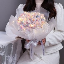 막대사탕 완성품 벌스데이 여자 부쉬 키즈데이 핸디형 꽃다발, T04-흰색 33 한 알의 완제품 상품발송, C01-대신 쓰는 미니카드 축의금을