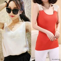 와이드 브이넥나시 쉬폰나시 뷔스티에나시 나시블라우스 슬립나시 캐미솔 이너나시 끈나시 실키나시 V나시