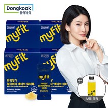 동국제약 마이핏V 고함량 멀티비타민 미네랄 액티브 워터톡 +보틀 증정 종합비타민 종합영양제 남성 여성 멀티비타, 4박스, 14포
