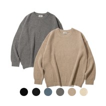 [유앤엘씨]램스울 크루넥 오버니트 [6COLOR]