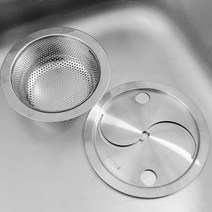 국산 국가스뎅 스테인리스 304 싱크대 거름망 음식물 배수구망+배수구커버 2종 세트, 배수구망+배수구커버 세트
