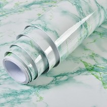 욕실벽보드 대형 판넬 화장실 시트지 대리석 접착 비닐 방수 필름 조리대 주방 욕실 자체 벽지 PVC 벽 스티커, [01] 40x100cm, [13] bai di green
