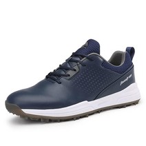 Ifrich 프로페셔널 남성용 골프화 편안한 스파이크리스 아웃도어 골프 워킹 스포츠 스니커즈 남성용 화이트 골드. 103931