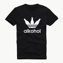 [투준플레이] 알코올 alkohol 빅사이즈 남여공용 M~4XL 라운드 프린트 레터링 캐릭터 반팔 티셔츠 커플 단체