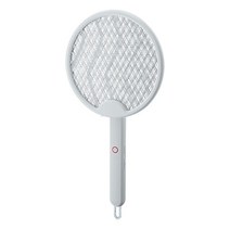 모기잡이 채 4 -IN-1 접이식 전기 모기 잡이채 USB 장치 충전식 퇴치기 램프, [02] White, 02 White