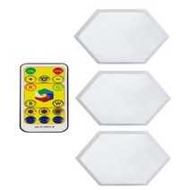 양자측정기 양자분석측정기 원격 제어 RGB 양자 벽 램프 LED 육각 조명 터치 센서 야간 DIY 벌집 모듈 형, 1 controller 3 Lamp, 1개