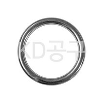 기타 스텐 라운드링 6mm 스테인레스 용접 고리 O 오링 원형 공예용 가죽 끈 케이디공구 KD09, 1개, 내경 50mm