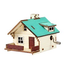 오르골 목재 입체퍼즐 - 영공방 오두막 A(수동), 단품, 단품