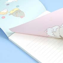 냥냥 패드 편지지 손 편지 군인 곰신 선물, 6000냥냥패드편지지 블루