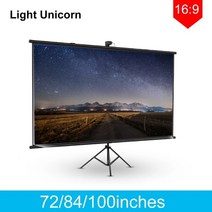 빔 프로젝터 스크린 라이트 유니콘 16:9 7284100인치 고밀도 휴대용 접이식 소프트 홈 야외 ktv 사무실 학교 3d hd, 협력사, 100 인치