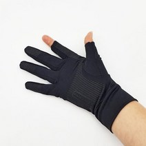 검정 투 로프 등산 빙벽장비 장비용품 쿨장갑 핑거, 단품