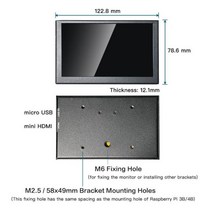 포터블 서브 터치 휴대용 모니터 ips 5 인치 스크린 미니 5 포인트 용량 성 lcd 스크린 패널 800x480 풀 hd hdmi 게임 pc 디스플레이, 5인치 모니터