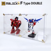 건담 피규어 장난감 레고 아크릴장식장 아크릴케이스 진열장 엠블럭스페셜 F타입 더블 1칸형(앞/뒤덮개포함), 스페셜 F타입 더블1칸형(세로형), 5) F타입 더블 프리미엄 흰색+골드