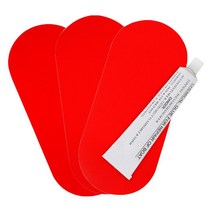 이동식 에어 풀장 보트 PVC 수리 패치 고무 카약 에어 베드 풀 3 및 1 15ml 접착제 4 팩, 01 Red