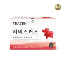 라이브잇 티젠 히비스커스차 허브차, 6개, 20개입, 36g