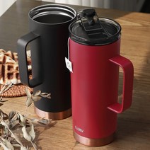 우수한 밀폐력 새지않는 대용량 스텐 텀블러 600ml, 에지리 블랑텀블러 매트블랙408