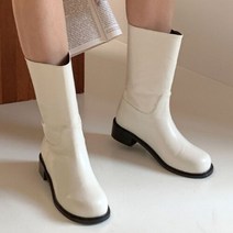 셀러허브(잡화) 여자 통굽 블록힐 키큰녀 종아리부츠 워커