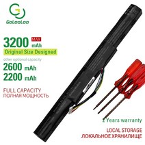 호환 노트북배터리Golooloo 14.8V E5-475G Acer Aspire E15 E5-575 523G 553G 573G 575G 774G AS16A5K AS16, 03 2501 - 3000 MAh
