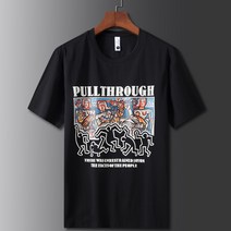 인싸티셔츠 경량 슬림핏 명화 팝아트 자수 시원한 홍대패션 빅사이즈 3xl 4xl 편안한 스웨그 커플티