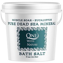 100% 순수 사해 미네랄 목욕 소금 2.3kg(5파운드) (유칼립투스). 유황 마그네슘 및 21개의 필수 함유., Eucalyptus_5 Pound (Pack of 1)