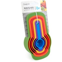 계량컵 6종 세트 개량 스푼 수픈 용기 비컵 용량조리 게량 잔 물재료 식자재 비커 비중컵 숟가락 바가지, 기본
